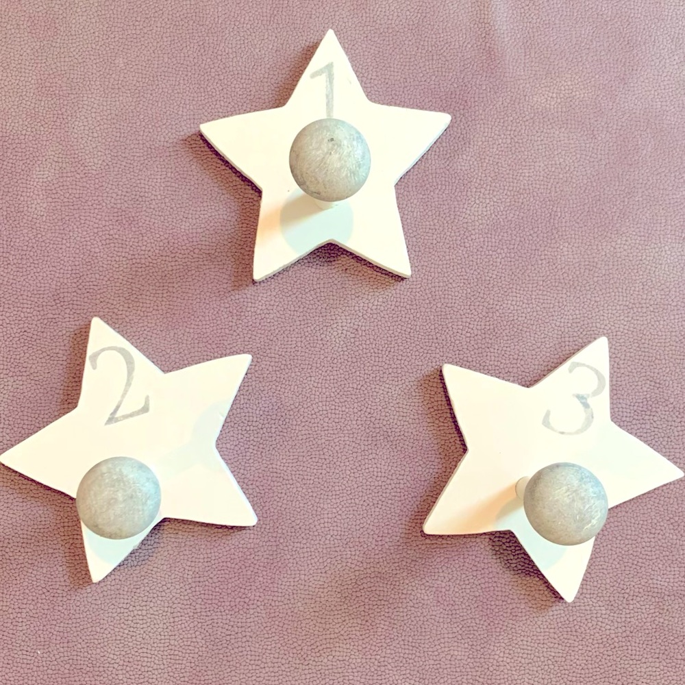 ⭐️Star Hangers/Hooks Hand Painted Nursery Kids⭐️